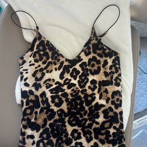 Cheetah print body suit - XS